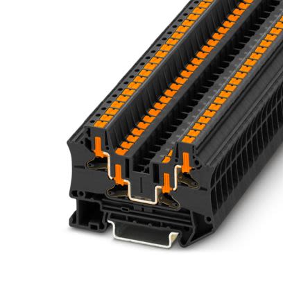 Phoenix Contact 1291898 Black, 4mm², 1-Level, Push In Termination