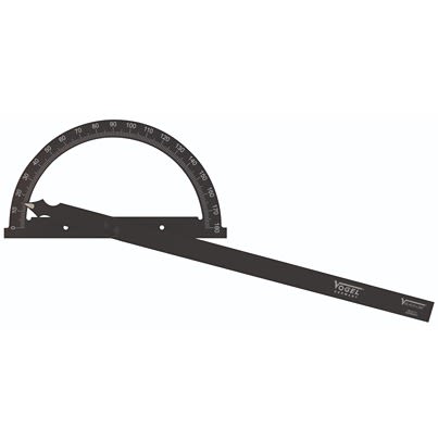 Vogel 180° Metric Vernier Bevel Protractor, 150 Aluminium Blade