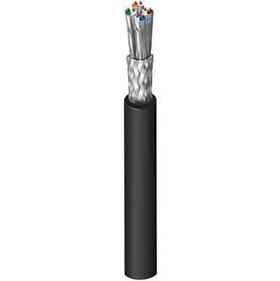 Belden 1302E, 500m Cat6a, Black Unterminated to Unterminated, S/FTP Shielded, Unterminated PVC Sheath