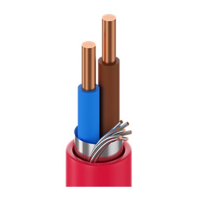 Belden 79001FS Series 2 Core Speaker Cable, 1.5 mm² CSA Screened, 7.85mm od, 500m, Red