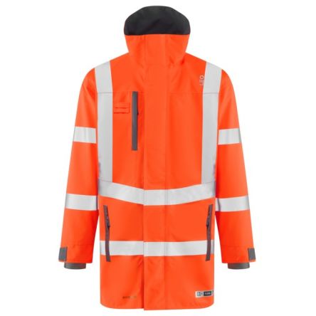 Leo Workwear EASTLEIGH Orange Unisex Hi Vis Jacket, XXXL