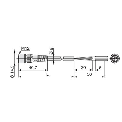 SMC EX500 Series Cable for Use with EX500 Interface Unit, Power Supply, Power to Valve, 24 V dc
