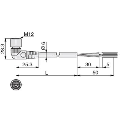 SMC EX500 Series Cable for Use with EX500 Interface Unit, Power Supply, Power to Valve, 24 V dc