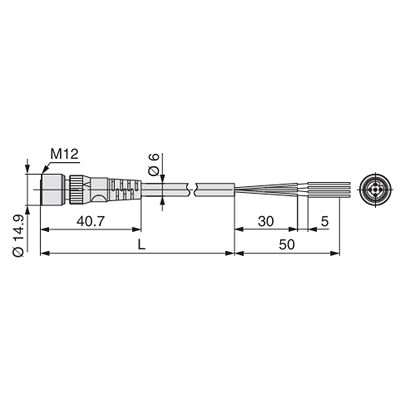 SMC EX500 Series Cable for Use with EX500 Interface Unit, Power Supply, Power to Valve, 24 V dc