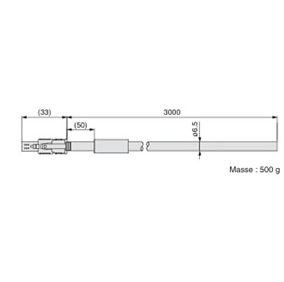 SMC LEC Series Cable for Use with LECSB2-T, LECSN2-T, LECSS2-T, 3m Length,LEC-MR-D05UDL3M