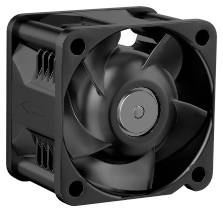 ebm-papst Series AxiForce 40 Series Axial Fan, 12 V dc, dc Operation, 56m³/h, 19W, 1.6A Max, IP20, 40 x 40 x 28mm