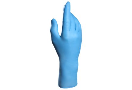 Mapa Solo 980 Blue No Nitrile Disposable Gloves, Size 8, Large, 50Gloves per Pack