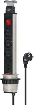brennenstuhl 2m 3 Socket 2P+T Socket, 230 V, IP20