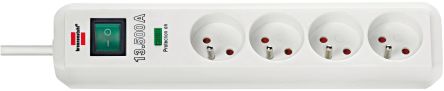 brennenstuhl 1.4m 4 Socket 2P+T Extension Lead, 230 V, IP20