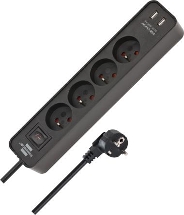 brennenstuhl 1.5m 4 Socket 2P+T Extension Lead, 230 V, IP20