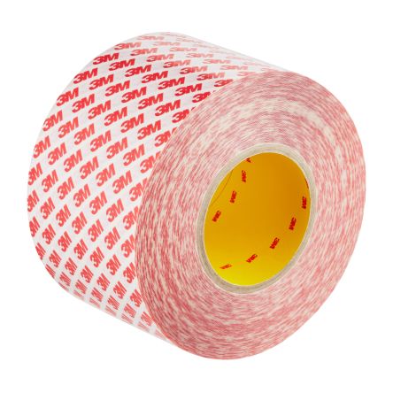 3M GPT 020 Red, White Double Sided Tape, 0.2mm Thick, ABS - 10.9 N/cm, Glass - 11.8 N/cm, Polycarbonate - 12.3 N/cm,