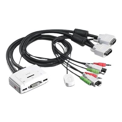 Trendnet 2 Port Dual Monitor USB DVI-D KVM Switch, 3.5 mm Jack 1920 x 1200 Maximum Resolution