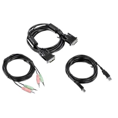 Trendnet Male 3.5 mm Jack, DVI-I, USB A to Male 3.5 mm Jack, DVI-I, USB B KVM Cable