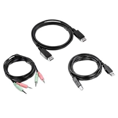 Trendnet Male 3.5 mm Jack, DisplayPort, USB A to Male 3.5 mm Jack, DisplayPort, USB B KVM Cable