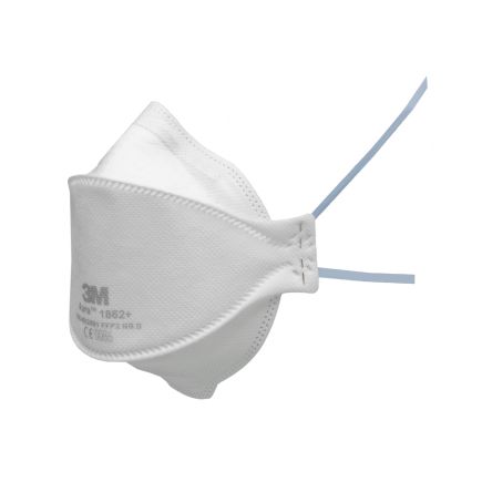 3M Aura 1800+ Series Respirator Mask for General Purpose Protection, FFP2, Non-Valved, Fold Flat 120Each per Package