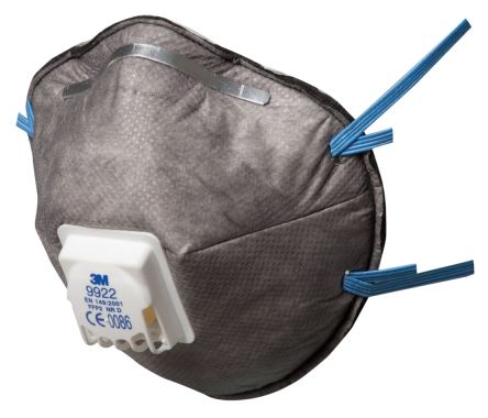 3M 9000 Series Respirator Mask for General Purpose Protection, FFP2, Valved, Moulded 100Each per Package