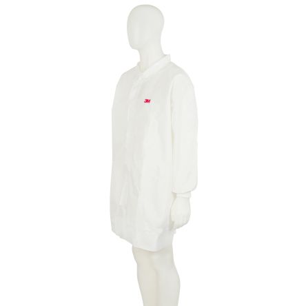 3M White Unisex Disposable White Lab Coat, XL
