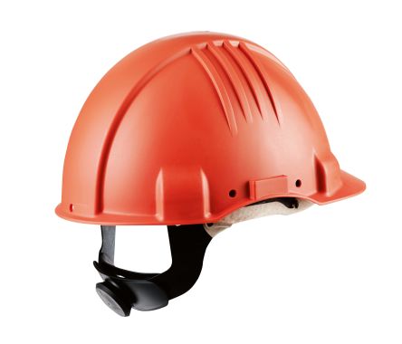 3M G3501 Series Orange Hard Hat, Adjustable