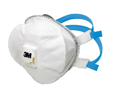 3M 8000 Series Respirator Mask for General Purpose Protection, FFP2, Valved, Moulded 50Each per Package