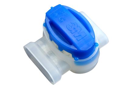 3M, Scotchlok 314 Pigtail Splice Connector, Blue, White, Nylon 22 → 14 AWG