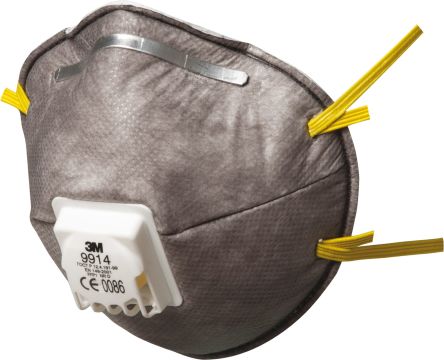 3M 9000 Series Respirator Mask for General Purpose Protection, FFP1, Valved, Moulded 100Each per Package