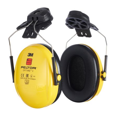 3M Optime I Ear Defender with Helmet Attachment, 26dB, Yellow