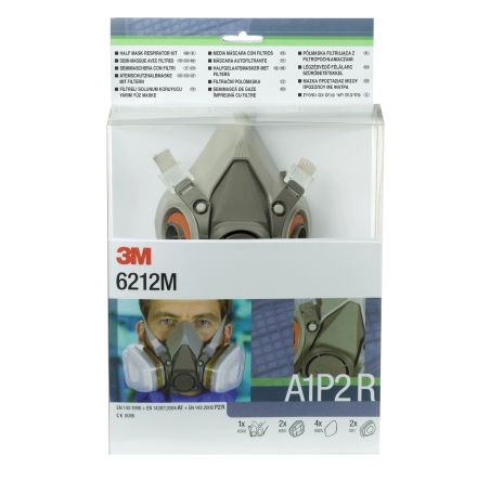 3M 6000 Series Half-Type Half Mask A1P2 R D with Replacement Filters, Size M