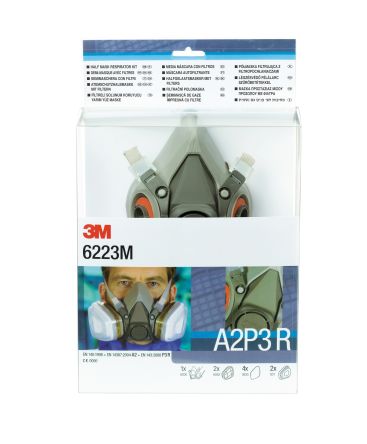 3M 6000 Series Half-Type Half Mask A1P2 R D with Replacement Filters, Size M