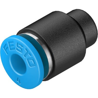 Festo QSC Series Push-in Fitting, 1/8 in, Push-in Connection Style, 153925