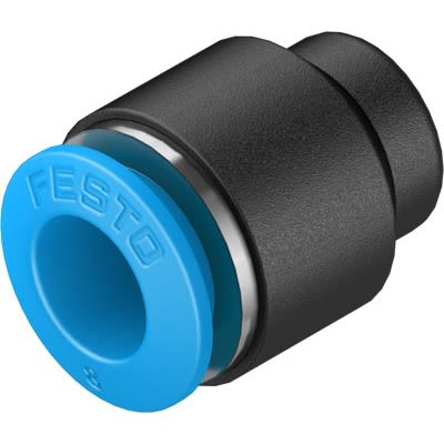 Festo QSC Series Push-in Fitting, 5/16 in, Push-in Connection Style, 153831