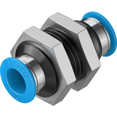 Festo QSS Series Bulkhead, 10 mm to 10 mm, Tube-to-Tube Connection Style, 130791