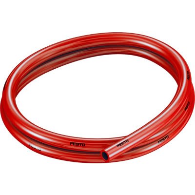 Festo PUN TPE, Flexible Tubing, 8mm ID, 12mm OD, Red
