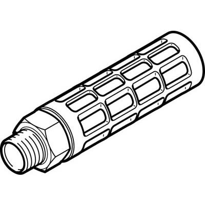 Festo U Aluminium 10bar Pneumatic Silencer, Threaded, 1 in Male