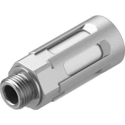 Festo U Aluminium 10bar Pneumatic Silencer, Threaded, NPT 1/8 Male