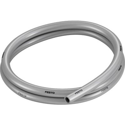 Festo PUN TPE, Flexible Tubing, 8mm ID, 12mm OD, Silver