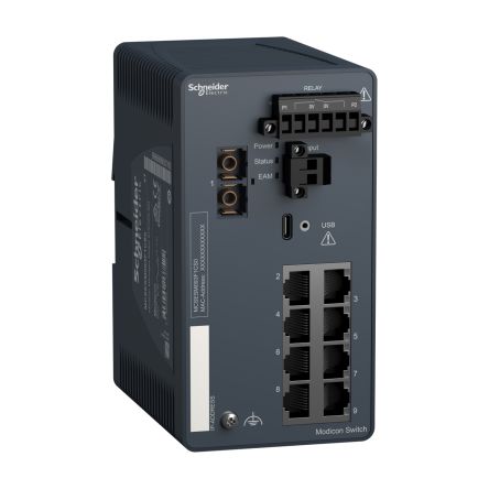 Schneider Electric MCSESM093F1CS0, Managed Switch 9 Port Network Switch