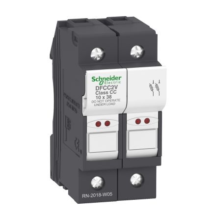 Schneider Electric 30A Fuse Holder for 35 x 61mm Fuse, 2P, 600V