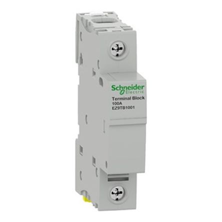 Schneider Electric Easy9 Series Terminal Block, 1-Way, 100A, 25 → 35 mm² Wire, Screw Termination