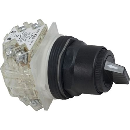 Schneider Electric Standard Handle Selector Switch - (DPDT) 30mm Cutout Diameter 3 Positions