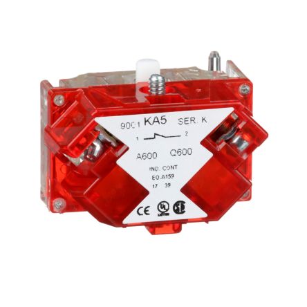 Schneider Electric 9001K Series Contact Block for Use with Harmony 9001K, 600V, SPST