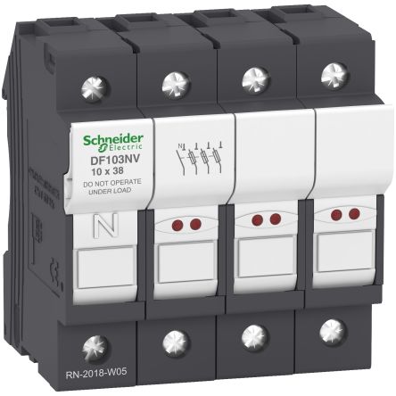 Schneider Electric 32A Fuse Holder for 70 x 61mm Fuse, 3P+N, 690V
