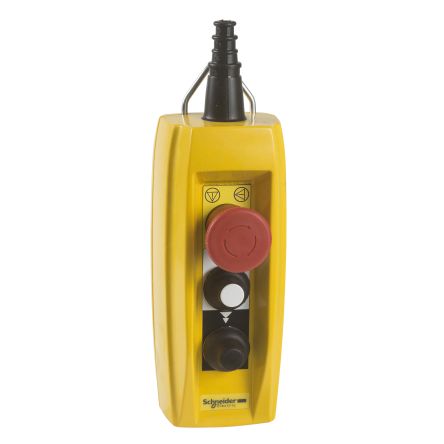 Schneider Electric Snap Action Control Station Switch - 3 NC, Glass Reinforced Polyester, Red, Emergency Stop, IP65