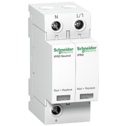 Schneider Electric 1+N Phase Surge Arrester, 20kA, 1.4kV, DIN Rail Mount