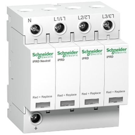 Schneider Electric 3, 3+N Phase Surge Arrester, 20kA, 1.1kV, DIN Rail Mount