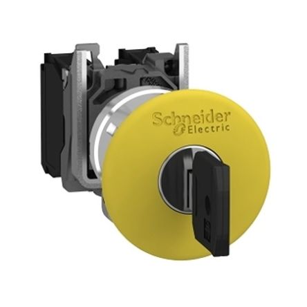 Schneider Electric Harmony XB4 Series Trigger Action Emergency Stop Push Button, Panel Mount, 22mm Cutout