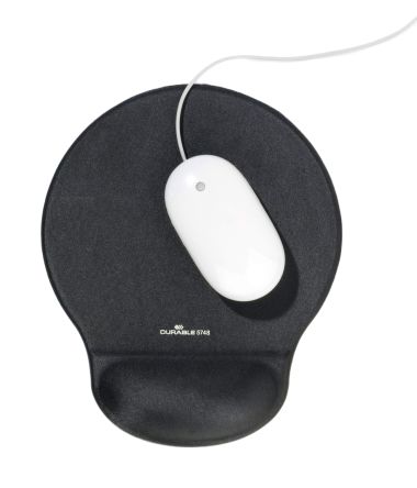 Durable Charcoal Gel Mouse Pad & Wrist Rest 260 x 230mm 26mm Height
