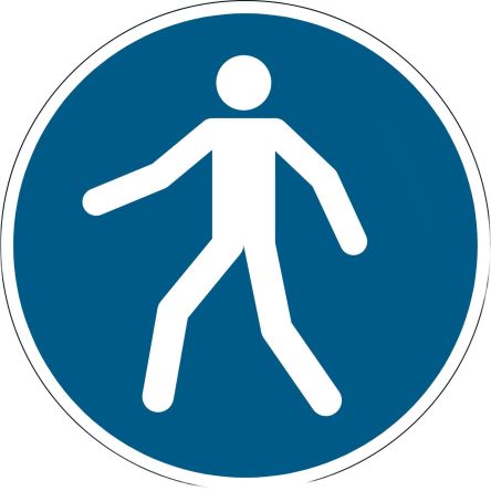 Durable Adhesive Film Floor Sticker Use This Walkway Sign With Pictogram Only Text