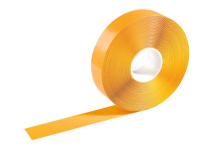 Durable 102104 Yellow 30m Floor Marking Tape, 0.5mm Thickness "None
