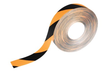 Durable 1726130 Black, Yellow 30m Floor Marking Tape, 0.7mm Thickness "None