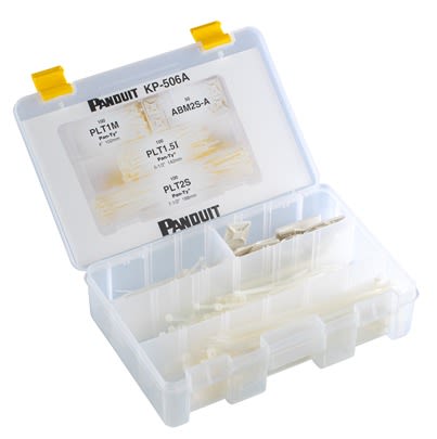 Panduit Cable Tie Kit, Industrial Maintenance Kit, Clear Nylon